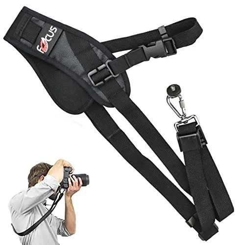 Kamera Schultergurt, Kameragurt Schnellverschluss, Rutschfester Kamera-Schultergurt, Komfortables Breitgurt-Design für DSLR-Kameras
