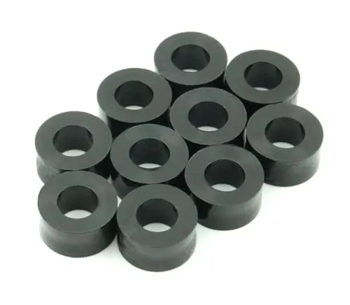 Design61 10x Distanzstücke Distanzhülsen Unterlegscheiben L 8mm x Ø 15/6 mm M6 Rund HD-Polyethylen