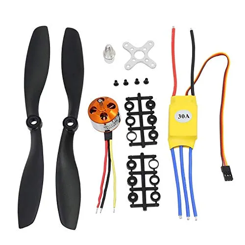 ICQUANZX RC 1000KV Brushless Motor A2212 13T mit 30A Brushless Regler 1045 Propeller CW CCW Zubehör Kit Halterung für RC Flugzeug DJI F450 550 Quadcopter (1000kv Brushless Motor Set)
