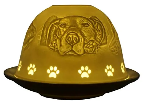 CBK-MS Teelichthalter Teelicht Hunde Hundepfoten Welpe Welpen Hund Windlicht Dome Light
