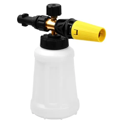 Volumoon 1L Einstellbare Schaumlanze Schaumdüse, für Kärcher K-Serie K2/K3/K4/K5/K6/K7 Hochdruckreiniger Autowäsche Gun, Schaumkanone Schneeschaumlanze, Snow Foam Lance Schaumsprüher für Autowäsche