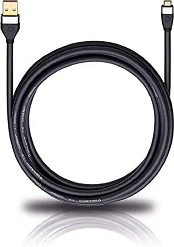 Oehlbach i-Connect UM-B/U USB-Kabel 100 cm - Kabel für die Verbindung von Micro-USB Geräten zu USB-A, mit 24 Karat vergoldeten Steckerkontakten für hohe Übertragungssicherheit und Signal-Stabilität.