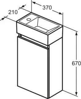 Ideal Standard Möbelpaket Handwaschbecken links 37 cm von Ideal Standard