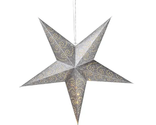 bonsport LED Stern Papierstern 60 cm mit 15 LEDs zum Aufhängen