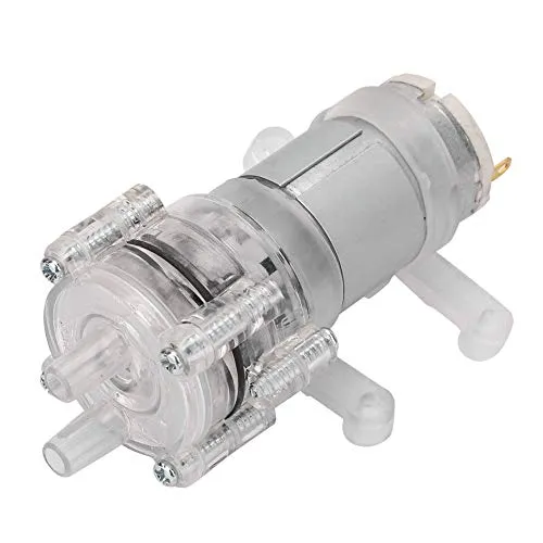 DC 12V 0,3MPA 1A 4,8W Hochtemperaturbeständigkeit Transparentes Aquarium Mini-Membran-Wasserpumpe 385HPC-9 Geeignet für transparente Teekannen, Wasserpumpen, Aquarium usw.