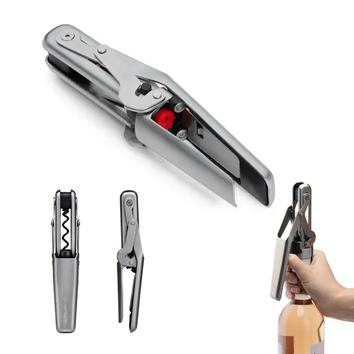 Dreamfarm Korkenzieher Winopen | Edelstahl und Nylon - Flaschenöffner & Korkenzieher, innovatives Design für müheloses Öffnen von Flaschen und Korken