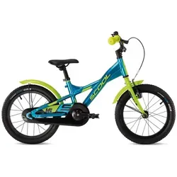 S'COOL XXlite 16 Zoll 1-Gang Blue/Lime - Kinderfahrrad - Jugend- & Kinderfahrräder mit ergonomischer Sitzposition und robustem Design, ideal für kleine Abenteurer und tägliche Fahrten.