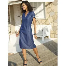 Witt Etuikleid Kleid Kurzarm blau 48