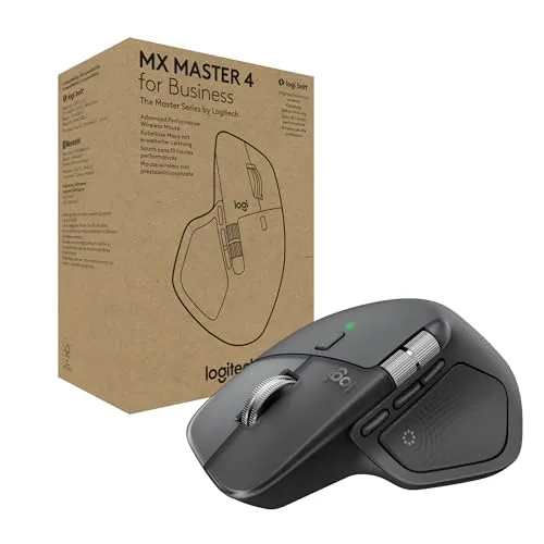 Logitech MX Master 4 für Business - kabellose Maus in Graphit - Ergonomische kabellose Maus für präzises Arbeiten, ideal für den professionellen Einsatz. Mit fortschrittlicher Steuerung und langer Akkulaufzeit.