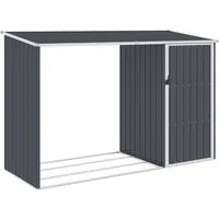 Produktbild vidaXL Garten Brennholzlager Anthrazit 245x98x159 cm