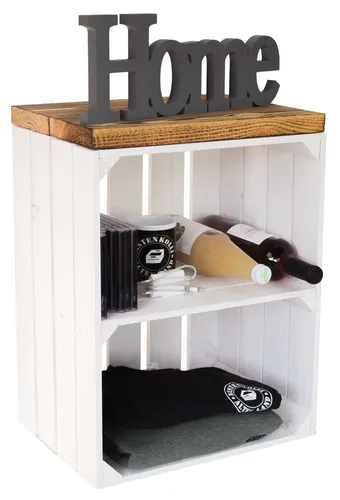 Sitzkiste Johanna Weiss - Vielseitige Holzplanke für Wohnzimmer - Truhen & Kisten – Stilvolle Sitzkiste aus robustem Holz, ideal als Beistelltisch oder Aufbewahrungslösung für Ihr Wohnzimmer.