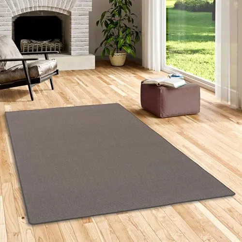 DEKOWE Sisal Natur Teppich Anthrazit in 24 Größen