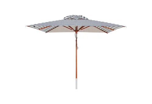 anndora-sonnenschirm Sonnenschirm Sonnenschirm 3 x 3 Meter eckig blau weiß gestreift, wasserabweisender Stoff