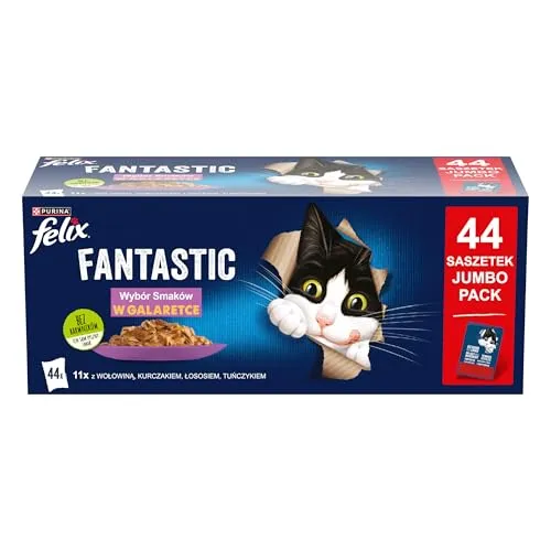 Purina Felix Fantastic Rindfleisch Katzenfutter - Hochwertiges Katzenfutter mit Rindfleisch, ideal für wählerische Katzen und bietet eine ausgewogene Ernährung.