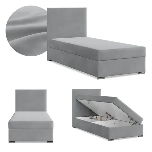Mebligo Boxbett Grau 90x200 cm – Elegantes Schlafsystem