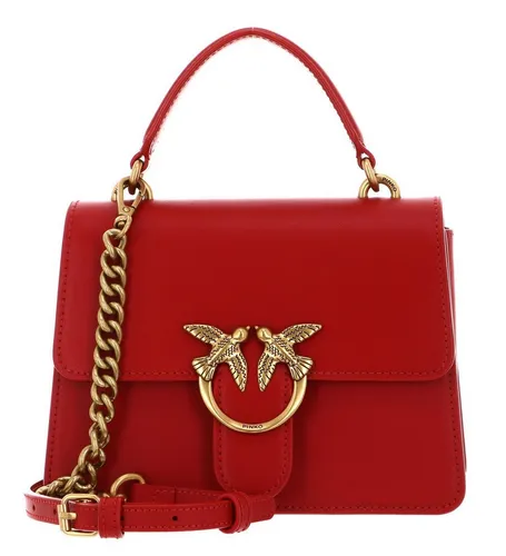 PINKO Handtasche Top Handle Mini Light aus echtem Rindsleder - Elegante Handtasche aus echtem Rindsleder mit NFC-Technologie zur Echtheitsprüfung und abnehmbarem Schulterriemen für vielseitigen Tragekomfort.