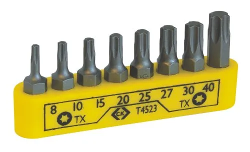 C.K T4523 Schraubendreher-Bit Satz für Torxschrauben, T8 -
