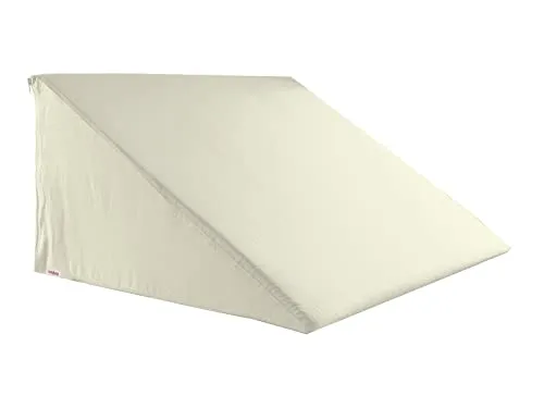 beties BasicSoft Keilkissenbezug ca. 62x49x30 cm 100% Baumwolle Jersey Keilkissenhülle Lesekissen Keilkissen-Bezug - saatpearl-beige