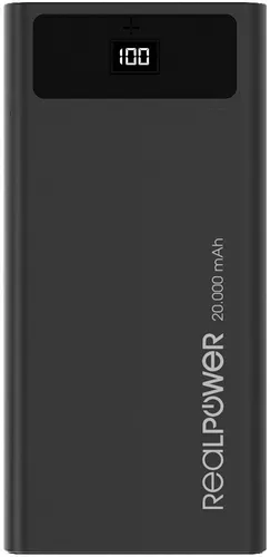 RealPower Powerbank PB-20k PD schwarz