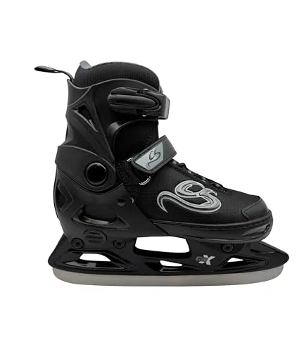 Cox Swain verstellbare Schlittschuhe Crystal, Eislaufschuhe für Kinder, Jugendliche und Erwachsene bis 100KG, vorgeschliffene Edelstahlkufe, Softboot