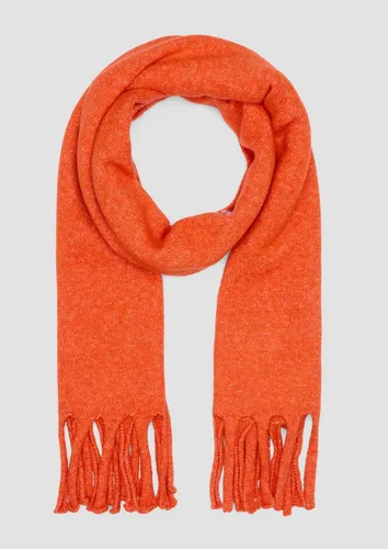s.Oliver Schal - Stylischer Damen Schal mit Fransendetails, in Wolloptik und elastischer Qualität, perfekt für kühle Tage und vielseitig kombinierbar.