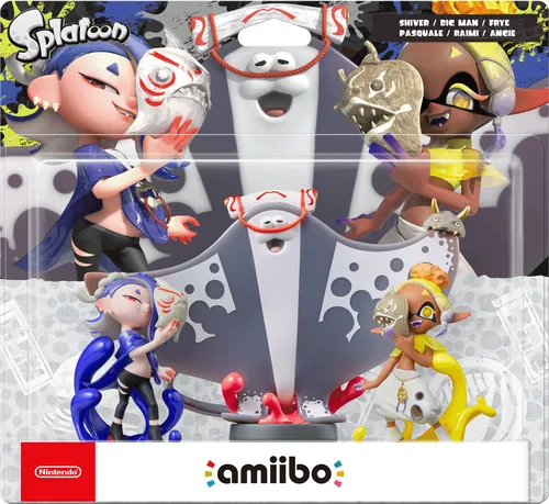 Nintendo Splatoon 3 amiibo-Dreierpack: Mako, Muri und Mantaro - Gaming-Zubehör, interaktive Spielfiguren für die Nintendo Switch, die dein Spielerlebnis in Splatoon 3 verbessern und exklusive In-Game-Inhalte freischalten.