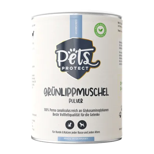 100% Grünlippmuschel Pulver für Hunde & Katzen Gelenke- & Fellgesundheit | 150g