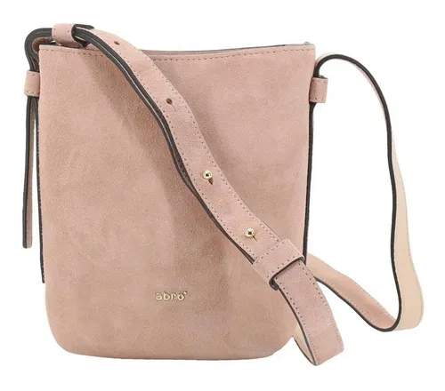 abro Crossbody Bag Cosmo aus echtem Rindsleder - Stylische abro Umhängetasche in Powder (altrosa) aus hochwertigem Rindsleder. Mit verstellbarem Schulterriemen und praktischem Zipper. Perfekt für jeden Anlass und ein echter Blickfang!