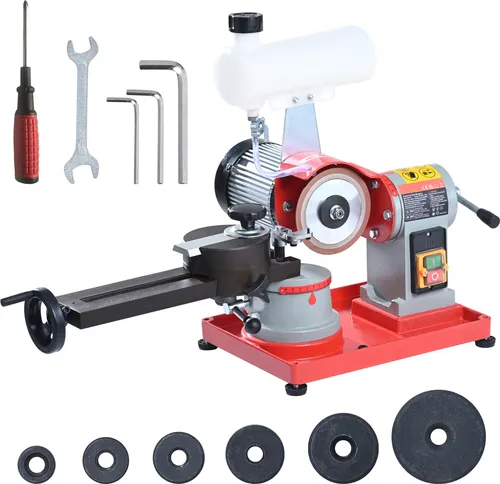 SucceBuy Kreissägeblatt-Schärfgerät, 370 W, 3600 U/min, mit Wassertank, 5-Zoll-Rad