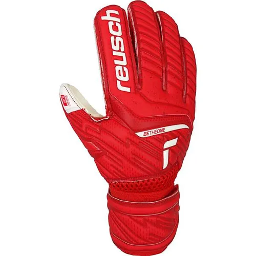 REUSCH Kinder Torwarthandschuhe Attrakt Silver Junior - Torwarthandschuhe für Kinder mit optimalem Halt und abriebfestem REUSCH GRIP SILVER Latex, ideal für Training und Wettkampf.