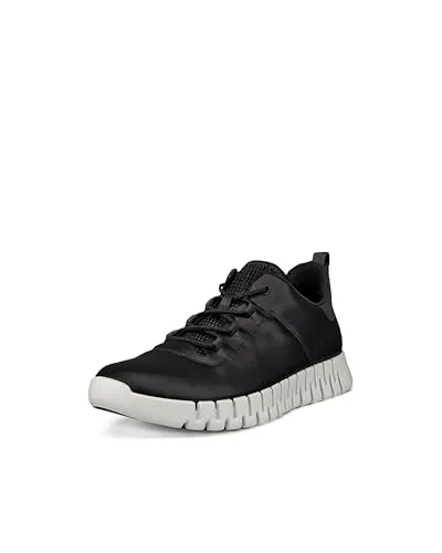 ECCO Sneaker Gruuv Lea - Schwarz/Weiß Herren, Größe 45 - Sneaker mit innovativer Gummisohle für optimale Flexibilität und Halt, ideal für aktive Menschen, die viel unterwegs sind.