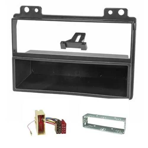tomzz Audio 2415-019 Radioblende Set für Ford Fiesta und Fusion - Praktisches Radioblende Set für den Austausch des Werksradios in Ford Fiesta JH1/JD3 und Fusion JU2. Inklusive Radioadapter und Einbauschacht für eine einfache Installation. Farbe: schwarz, Material: Kunststoff.