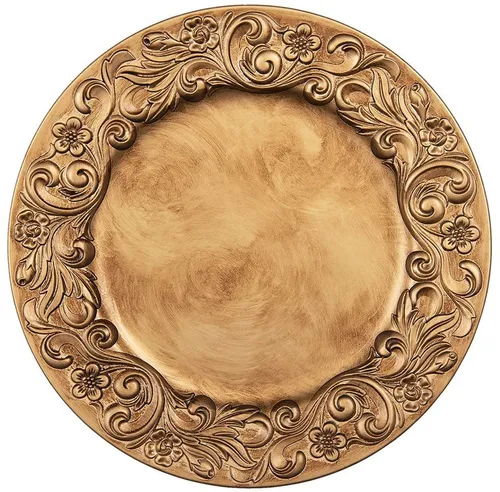 Clayre & Eef 64802GO Unter Teller Goldfarbig Ø 33x2 cm in gold von Clayre & Eef