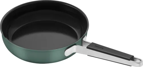 Zwilling Pure Fry Pan Grøn - 24 cm - Pfanne aus 18/10 Edelstahl mit langlebiger CERAFORCE Black Antihaftbeschichtung, ideal für gesundes Kochen und gleichmäßige Wärmeverteilung.