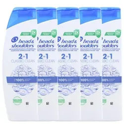 5x Head & Shoulders Classic Clean 2in1 Shampoo 250ml - Das Head & Shoulders Classic Clean 2in1 Shampoo reinigt und pflegt das Haar intensiv. Ideal für die tägliche Anwendung, bietet es effektiven Schutz und sorgt für ein frisches Haargefühl. 5 x 250 ml für optimale Versorgung.