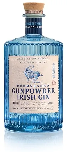 Drumshanbo Gunpowder Irish Gin 43% vol.; 0,5l - Exquisiter Gin mit zwölf ausgewählten Botanicals und Gunpowder Tea, der eine einzigartige fruchtig-herbe Note verleiht – ideal für Gin-Liebhaber.