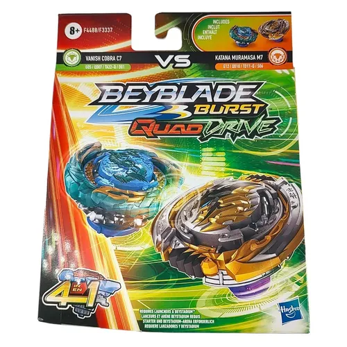 Beyblade F4488EU40 Burst Quad Drive Vanish Cobra C7 + Katana Muramasa M7 NEU&OVP