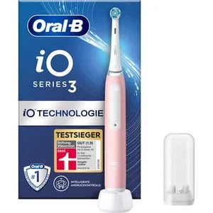 Oral-B iO Series 3N Elektrische Zahnbürste rosa, Blush Pink - Elektrische Zahnbürste mit 3 Reinigungsstufen, 2-Minuten-Timer und Andruckkontrolle für optimale Mundhygiene.