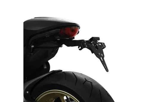 ZIEGER Pro kurzer Kennzeichenhalter für Ducati Scrambler 800 - Hochwertiger Kennzeichenträger aus pulverbeschichtetem Aluminium, ideal für Ducati Scrambler 800, sorgt für eine stilvolle und sichere Befestigung.