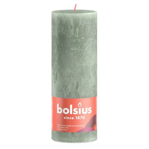 Bolsius Rustik Stumpenkerze Jade Grün 190/68mm in grün von Stumpenkerzen