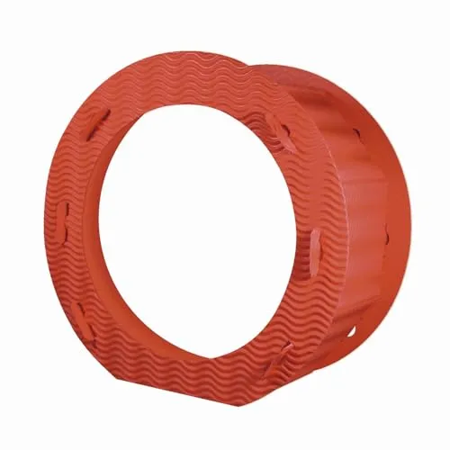 itenga Laternen Rohling rund aus 3D Color Wellpappe zum Basteln Laternenzuschnitt (rot)