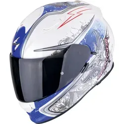 Scorpion EXO-491 Run Helm, weiß/blau, XS (53/54) - Moderner Integralhelm für Einsteiger mit innovativem Design, RAM-AIR Belüftung und herausnehmbarem, waschbarem Innenfutter. Ideal für Komfort und Sicherheit im Alltag.