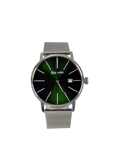 Gigandet Quarzuhr Armbanduhr Herren Edelstahl Silber Grün G42-024, Mineralglas, Datumsanzeige