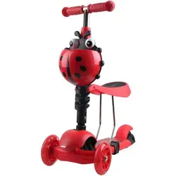 Enero Biedronka 3-in-1 Balancierroller & Rutscher Rot – Höhenverstellbar und Kippsicher