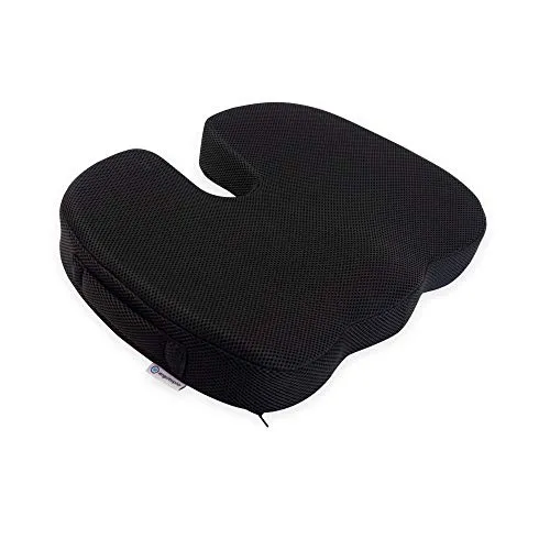 Ergotopia® Orthopädisches Sitzkissen zur Druckentlastung – Visco Memoryschaum (Schwarz)