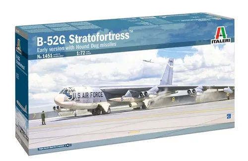ITALERI, Baubares und bemalbares B-52G Stratofortress-Flugzeug mit Hound-Dog-...