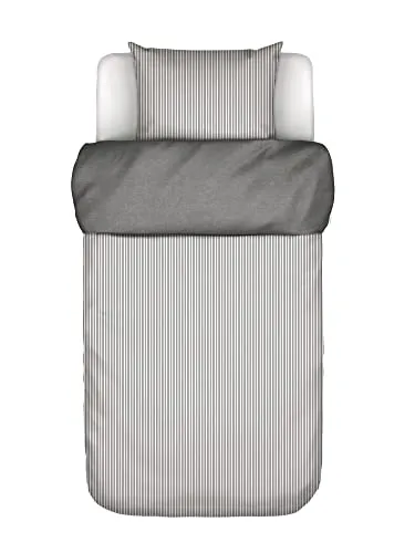 Marc O'Polo Home Bettwäsche Skei, 2-teilig - Bettwäsche-Sets aus nachhaltigem Baumwolle-Polyester-Gemisch, zeitloses Design mit feinem Streifen- und klassischen Chambray-Muster.