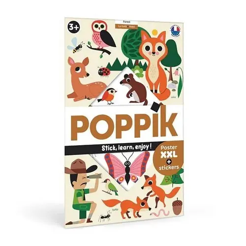 POPPIK Stick*r Lernposter Wald | Poster | Deutsch (2024) | Inhalt: 1 Poster