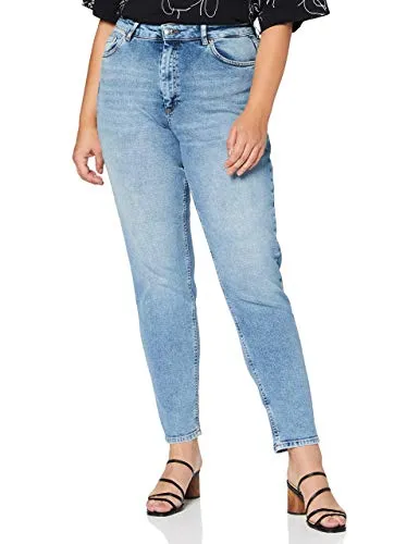ONLY Onlveneda Mom Jeans DNM Rea7452 Noos - Damen-Jeanshosen mit mittlerer Taille und anliegenden Bündchen, aus 98% Baumwolle für hohen Tragekomfort und lässigen Look.