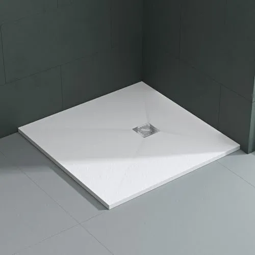 Mai & Mai Duschwanne Geoma09 aus Mineralguss mit Ablaufgarnitur - Elegante Mineralguss-Duschwanne mit integrierter Ablaufgarnitur. Rutschhemmendes Design und einfache Montage für ein sicheres Duscherlebnis. Robust und pflegeleicht – ideal für Ihr modernes Bad.